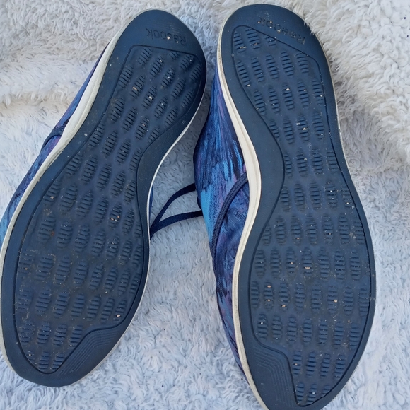 VINTAGE 90'S REEBOK TENNIS WOMENS SZ 7.5 BLUE SKYSCAPE CHASE LACE UP MANMADE - Picture 4 of 7